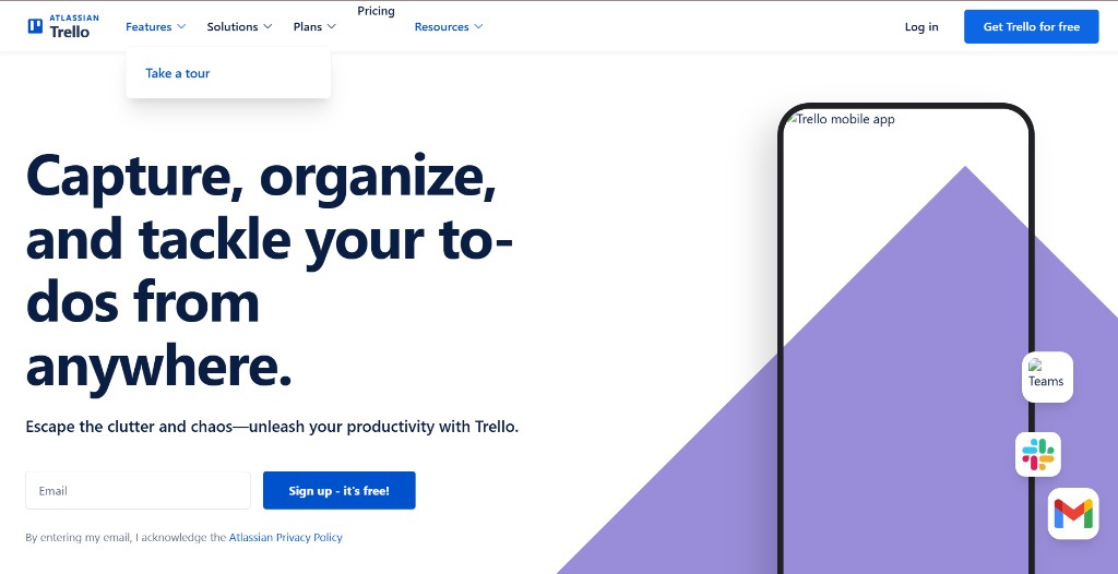 Trello clone screenshot